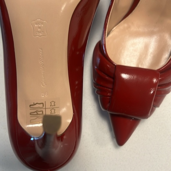 GIANVITO ROSSI 95 gathered glossed-leather pumps - Picture 10 of 14